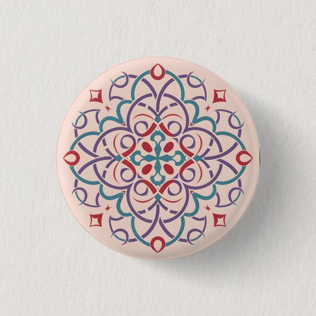 Moroccan Andalusian mosaic Button (Front)