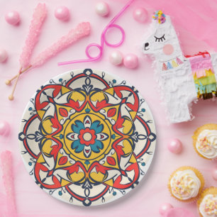Moroccan Andalusian mosaic Paper Plates