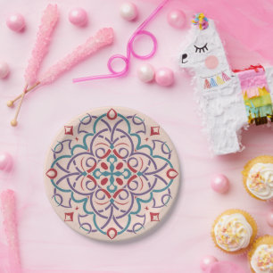Moroccan Andalusian mosaic Paper Plates