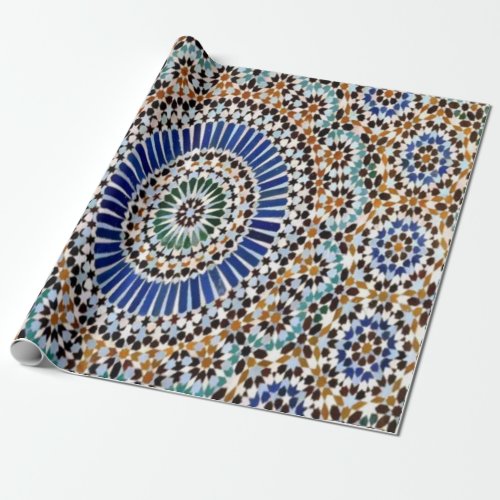 moroccan andalusian zllij wrapping paper