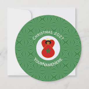 Moroccan Angel Christmas Flag Personalized Invitation