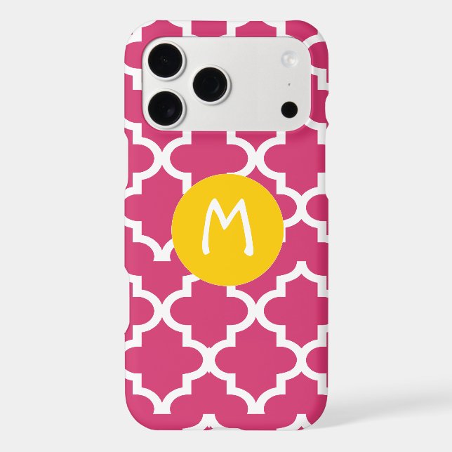 Moroccan Any Color Personalized Monogram iPhone Case (Back)