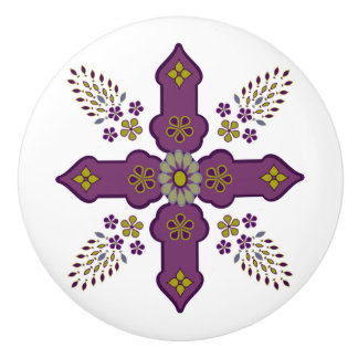 Moroccan Arabesque flowers inspired drawer knob