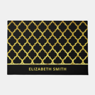 Moroccan Arabesque Gold Doormat