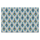Moroccan Arabic tracery pattern in blue and yellow