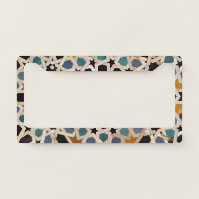 Moroccan art design license plate frame (Front)
