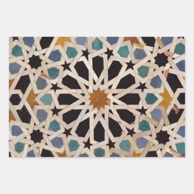 Moroccan art design wrapping paper sheets (Front)