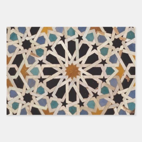 Moroccan art design wrapping paper sheets