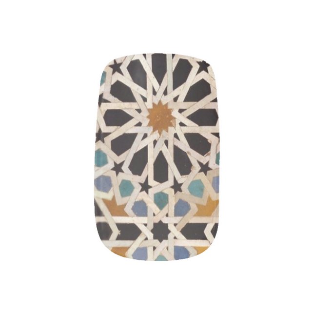 Moroccan art minx nail art (Left Thumb)