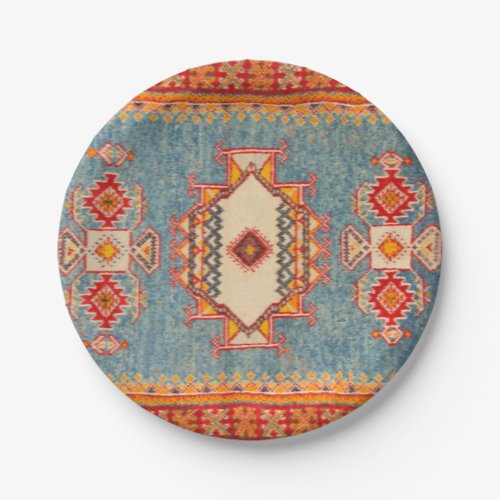 Moroccan Baby Blue  Paper Plates