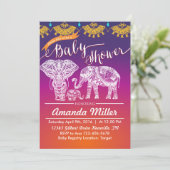 Moroccan Baby Shower - Indian Inspiration - India Invitation (Standing Front)