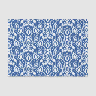 Moroccan Blue and White Casbah Damask Tissue Paper