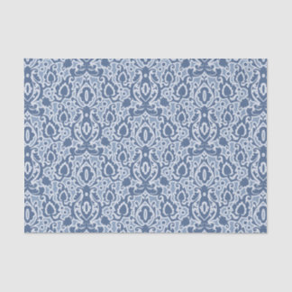 Moroccan Blue Gray Casbah Damask Tissue Paper