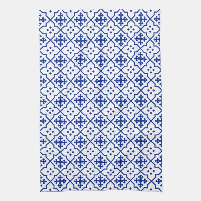 Moroccan Blue Kitchen Towel (Vertical)