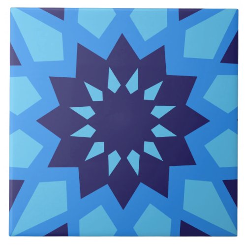 Moroccan Blue Pattern Ceramic Tile