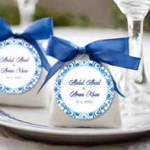 Moroccan Blue Pattern Islamic Muslim Wedding