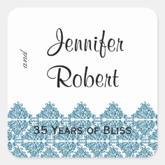 Moroccan Blue Triangle Motif Envelope Seal