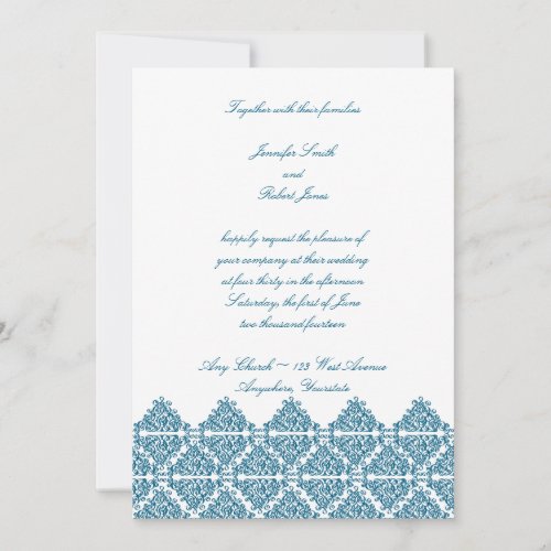 Moroccan Blue Invitation