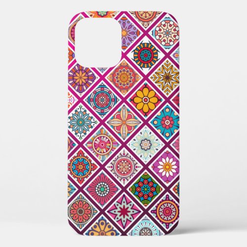 Moroccan Bohemian Mandala Tiles iPhone 12 Case