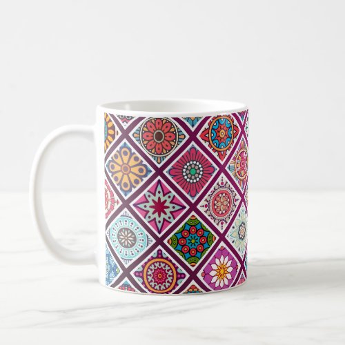 Moroccan Bohemian Mandala Tiles Coffee Mug