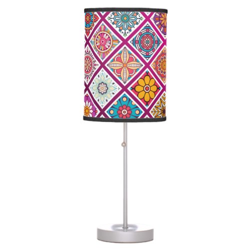 Moroccan Bohemian Mandala Tiles Table Lamp