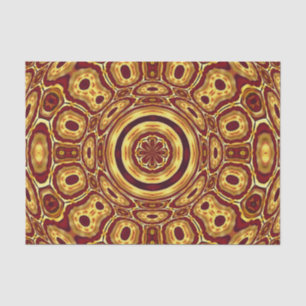 Moroccan Boho Red Gold Abstract Pattern Tissue Paper