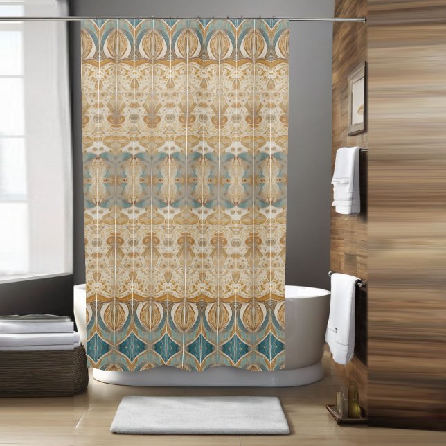 Moroccan Boho Shower Curtain Style 2 (Creator Uploaded)