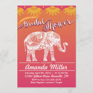 Moroccan Bridal Shower - Indian Inspiration Invitation