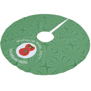 Moroccan Christmas Angel Flag Personalized  Brushed Polyester Tree Skirt