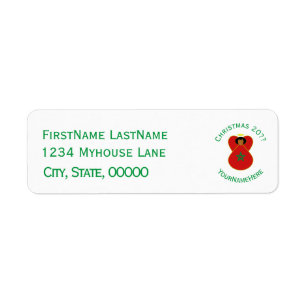 Moroccan Christmas Angel Flag Personalized Label