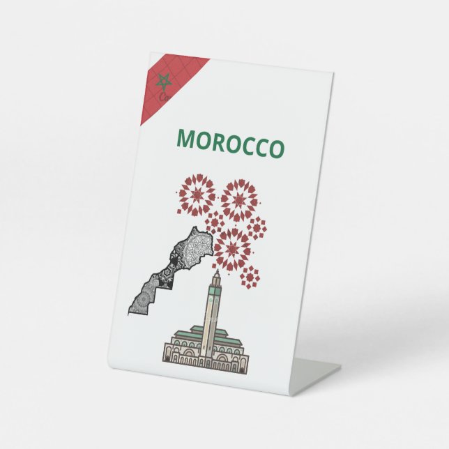 Moroccan culture pedestal sign (Front)