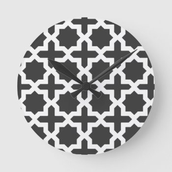 Moroccan Days Round Clock by voodoo_ts at Zazzle