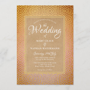 Moroccan Desert Chic Wedding Invitation