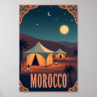 Moroccan Desert Nights – Retro Lantern Glow Poster