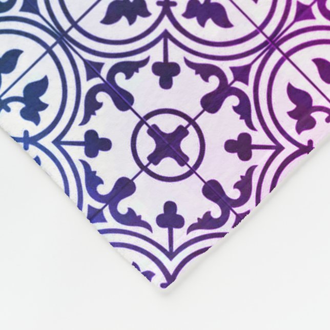 moroccan design arabic fleece blanket (Corner)