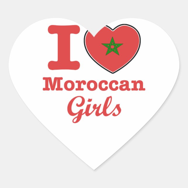Moroccan  design heart sticker (Front)