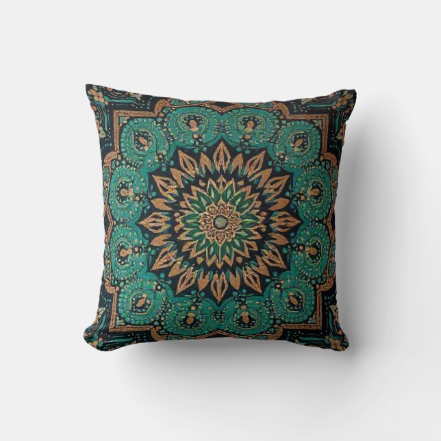 "Moroccan  Elegance Pillow Design" (Front)