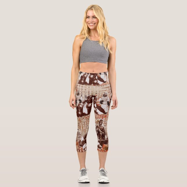 Moroccan Feast V4 Capri Leggings (Front)