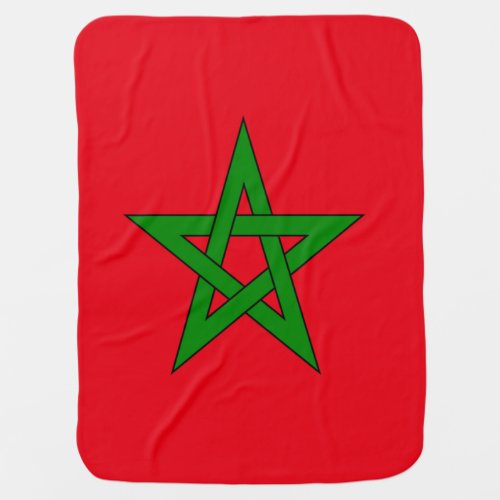 Moroccan flag baby blanket