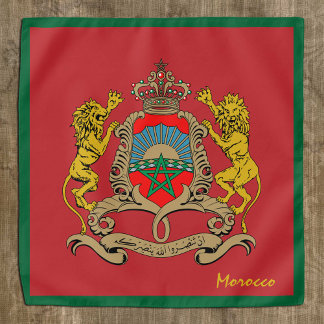 Moroccan Flag bandana, Morocco fashion /sports Bandana