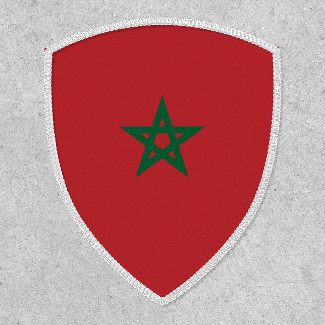 Moroccan Flag, Flag of Morocco Patch (Front)