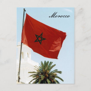 moroccan flag postcard