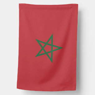 Moroccan Flag Red Green Star