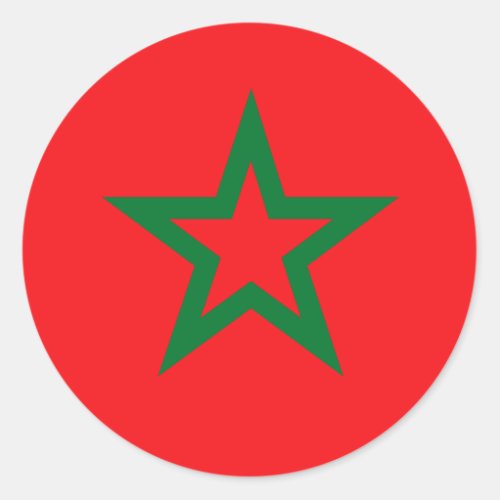 Moroccan Flag T_shirts and Gifts Classic Round Sticker