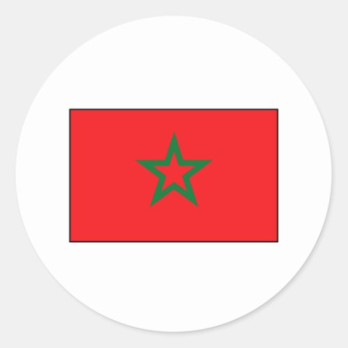 Moroccan Flag T_shirts and Gifts Classic Round Sticker