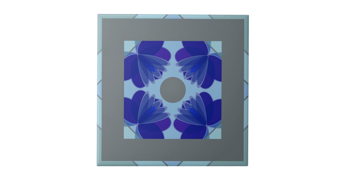 moroccan floral ceramic tile | Zazzle