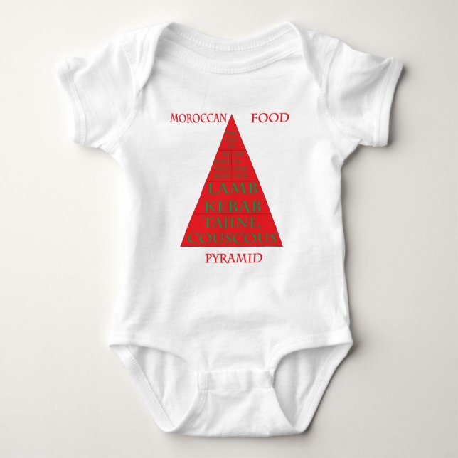 Moroccan Food Pyramid Baby Bodysuit (Front)