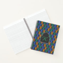 Moroccan Geometric Monogram Patterned Elegant Cool Notebook