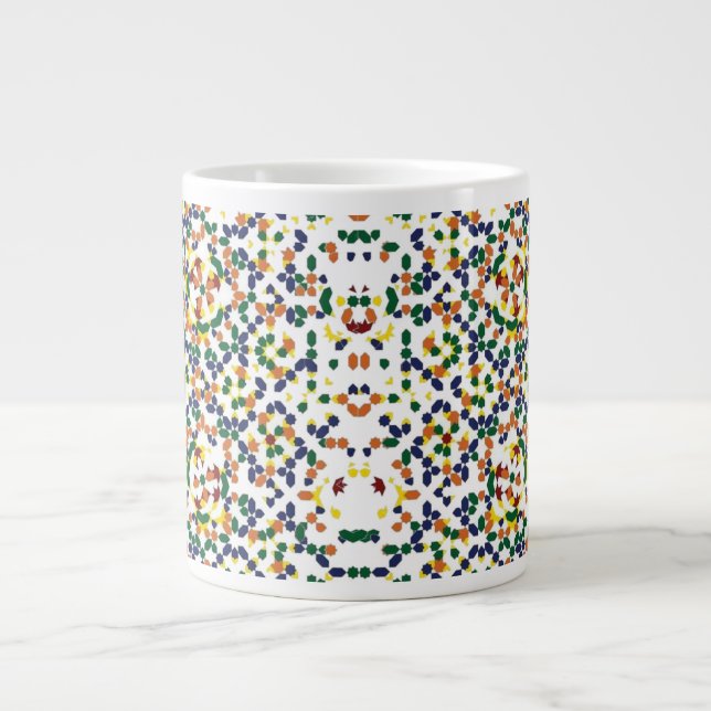 Moroccan Geometric Pattern Giant Coffee Mug (Front)