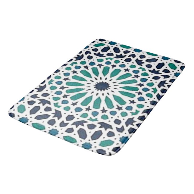 moroccan glaze on bath mat (Angled)